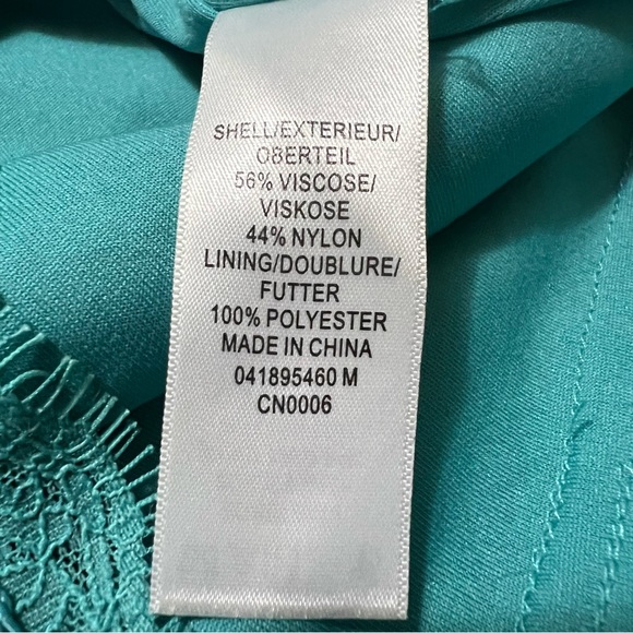 Adrianna Papell Turquoise Lace Cocktail Dress 4 - Picture 9 of 12